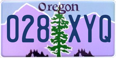 OR license plate 028XYQ