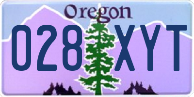 OR license plate 028XYT