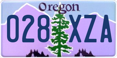 OR license plate 028XZA