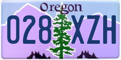 OR license plate 028XZH