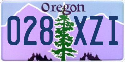 OR license plate 028XZI
