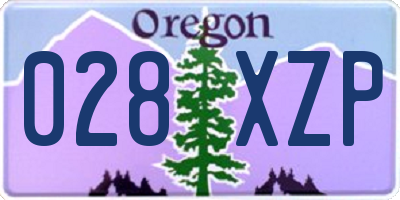 OR license plate 028XZP