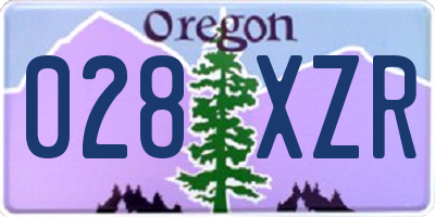 OR license plate 028XZR
