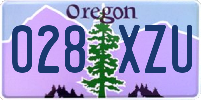 OR license plate 028XZU