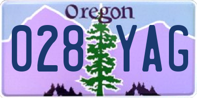 OR license plate 028YAG
