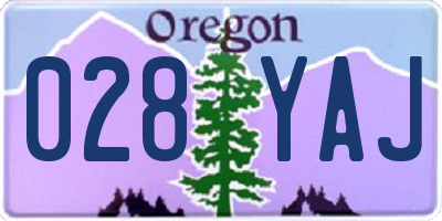 OR license plate 028YAJ