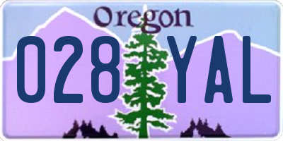 OR license plate 028YAL