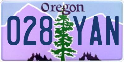 OR license plate 028YAN