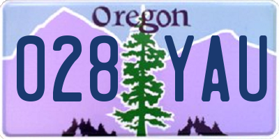 OR license plate 028YAU