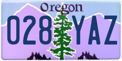 OR license plate 028YAZ