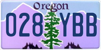 OR license plate 028YBB