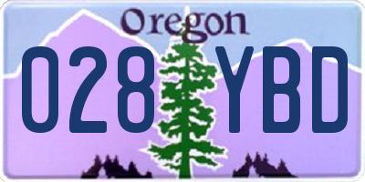 OR license plate 028YBD