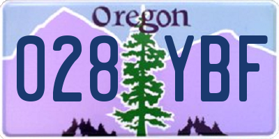 OR license plate 028YBF