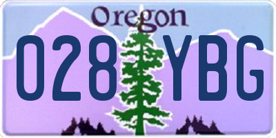 OR license plate 028YBG