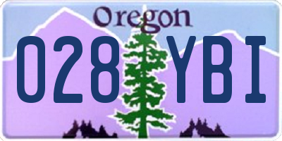OR license plate 028YBI
