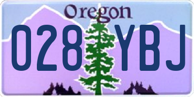 OR license plate 028YBJ