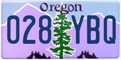 OR license plate 028YBQ