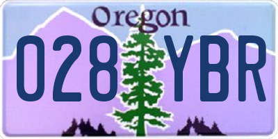OR license plate 028YBR