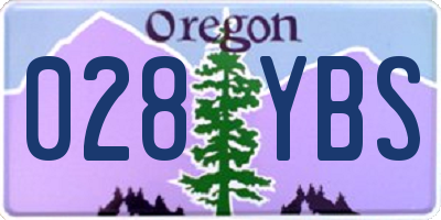 OR license plate 028YBS