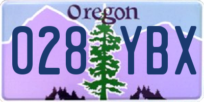 OR license plate 028YBX