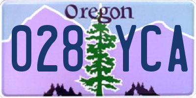 OR license plate 028YCA