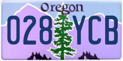 OR license plate 028YCB