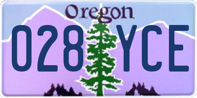OR license plate 028YCE