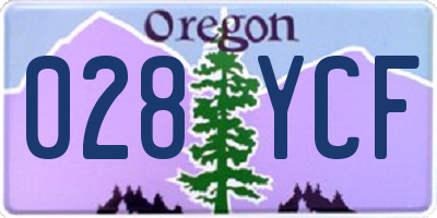 OR license plate 028YCF