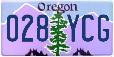 OR license plate 028YCG