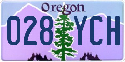 OR license plate 028YCH