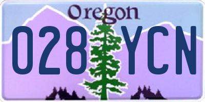 OR license plate 028YCN