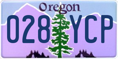 OR license plate 028YCP
