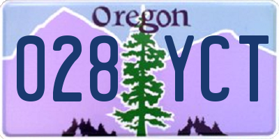 OR license plate 028YCT