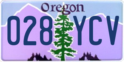 OR license plate 028YCV