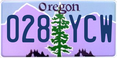 OR license plate 028YCW