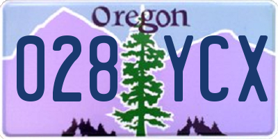 OR license plate 028YCX
