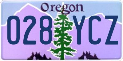 OR license plate 028YCZ