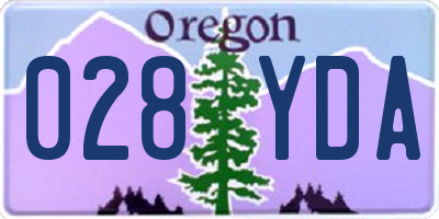OR license plate 028YDA