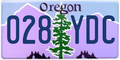 OR license plate 028YDC