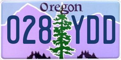 OR license plate 028YDD