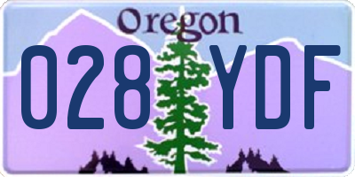 OR license plate 028YDF
