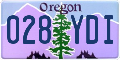 OR license plate 028YDI