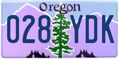 OR license plate 028YDK