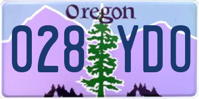 OR license plate 028YDO