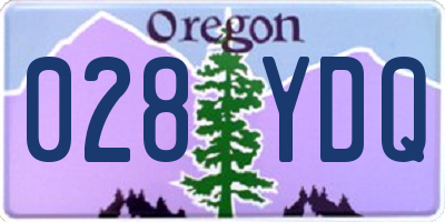OR license plate 028YDQ