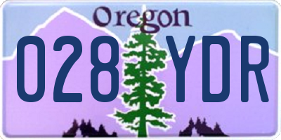 OR license plate 028YDR