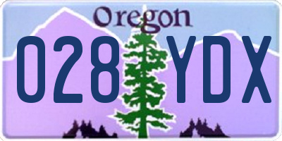 OR license plate 028YDX