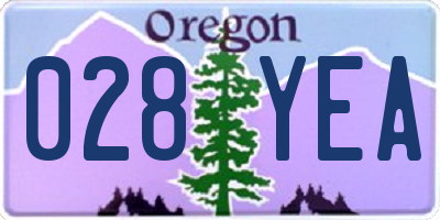 OR license plate 028YEA