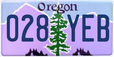 OR license plate 028YEB