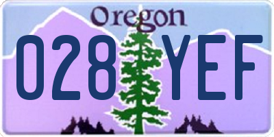 OR license plate 028YEF
